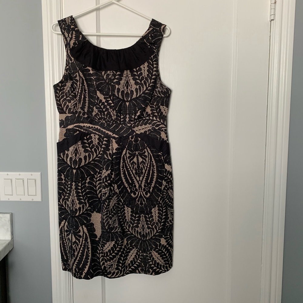 Leifsdottir Silk/Cotton black/tan dress size 10
